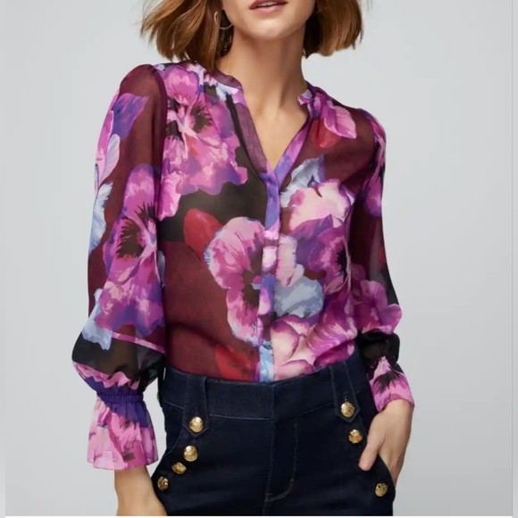 NWT WHBM tie front blouse - Picture 5 of 5